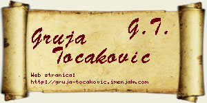 Gruja Točaković vizit kartica